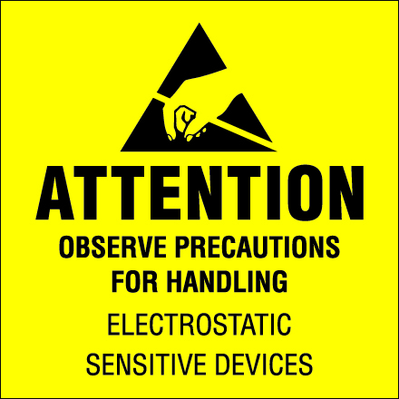 4 x 4" - "Attention - Observe Precautions" Labels