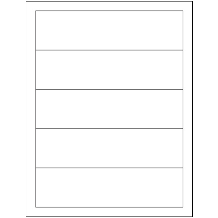 7 <span class='fraction'>1/2</span> x 2" White Rectangle Laser Labels